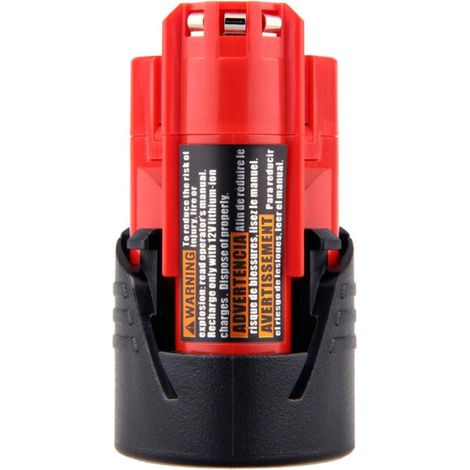 ZVD-2 PCS Milwaukee M12 Lithium Batterie de remplacement pour 48-11-2440 Capacité de la batterie 3000 (1/4)