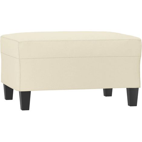 Fußhocker Creme 70x55x41 cm Kunstleder