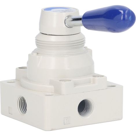 Vanne de commande pneumatique à poignée rotative pour le contrôle du débit d'air (0 à 1,0 MPa, 0 à 145 psi) commutateur pneumatique 4 voies à 2 positions 4HV210-06 (1/5)