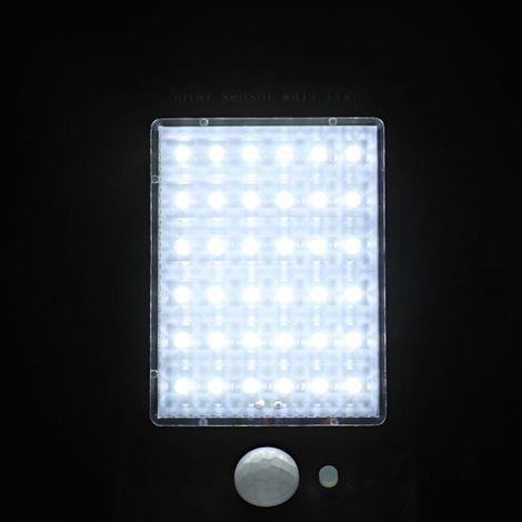 Ultradünne, wasserdichte, solarbetriebene LED-Sicherheitswandleuchte mit Bewegungsmelder für Garten oder Hof. (1/5)