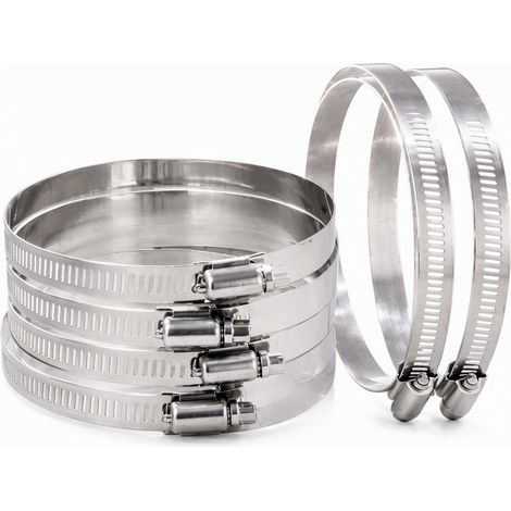 Collier de serrage en acier inoxydable 201, tout en acier, à vis sans fin, 19-29 mm, pour plomberie et jardin (1/4)