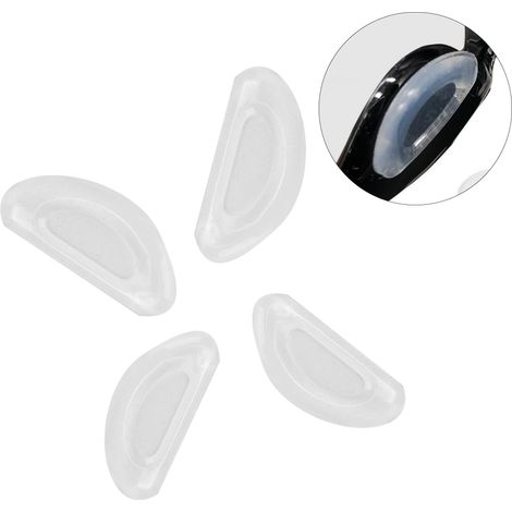 Coussinet De Nez - Silicone Transparent - 1 5 X 7 X 1 5 Mm - Adhésif - Pour Lunettes Soleil - 20 Paires