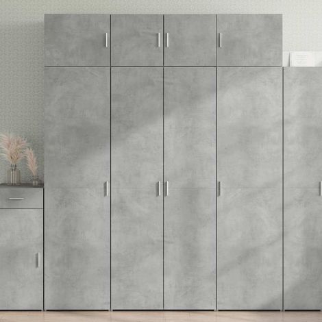 vidaXL Storage Cabinet Concrete Grey 80x42,5x225 cm Engineered Wood (1/5)
