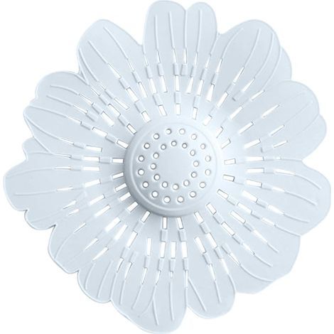 Filtre anti-obstruction indispensable pour siphon de sol, couvercle de siphon de lavabo, crépine de salle de bain, panier à fruits pour évier (bleu, taille unique) (1/4)