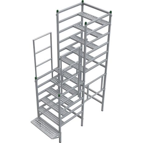 Temporäre System-Rohbautreppe - zu erreichende Höhe 2.60 à 2.84m - 858000/I (1/5)