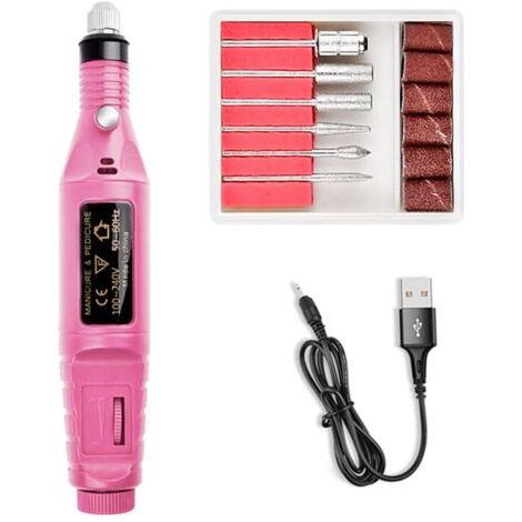 Outil de gravure de stylo de gravure DIY avec ponceuse électrique manivelle polisseur d'armure pour la gravure métal verre cuir bois plastique, rose (1/5)