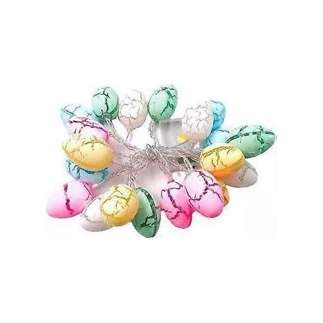 Ostern Lichterketten mit Batteriebetriebene, Osterdeko mit 10 LEDs Bunte Ostereier fr Party Wohnung Innen (blanc chaud/2m) (1/5)