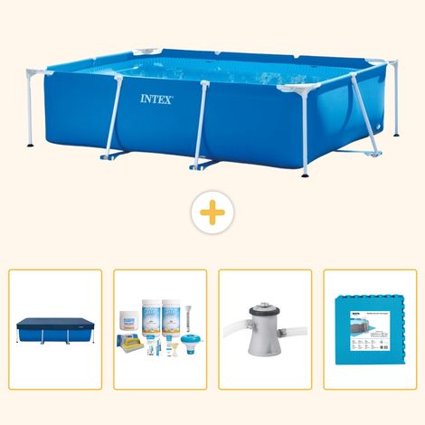 Intex Piscine Tubulaire Rectangulaire - 220x150x60 cm - 5-pièces SCB2 (1/5)