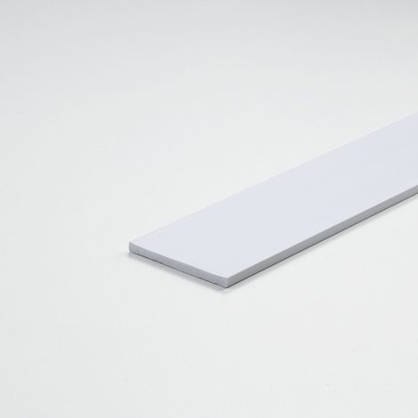 Perfil bricolaje, pletina pvc blanco satinado 1000 x 40 x 3 mm