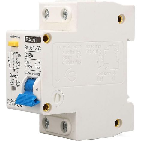 AC-Leistungsschalter 1P+N 32A 32mA 6kA Fehlerstromschutzschalter DIN-Schiene Typ A