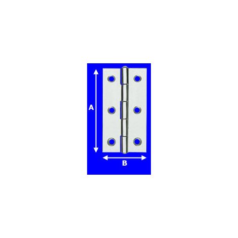 Cerniera stretta Inox 40mm. AL120IN40 Aldeghi