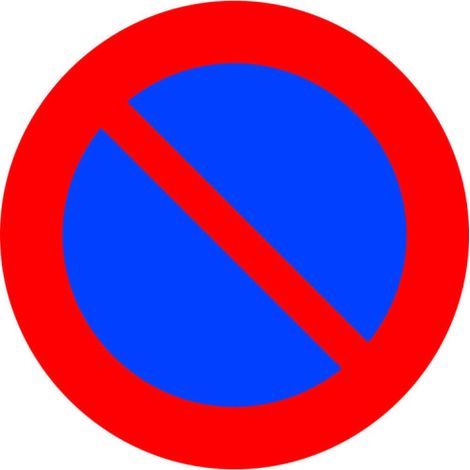 Señal de obra estacionamiento prohibido SEKURECO 60 cm (1/3)