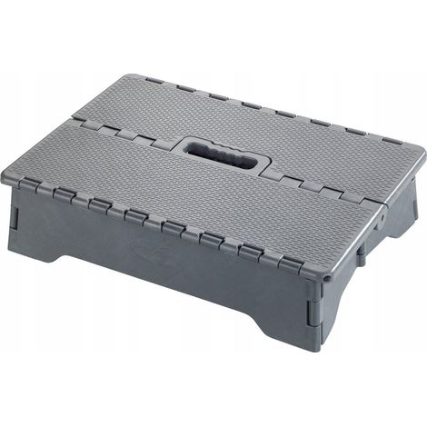 Maximex Taburete plegable antideslizante gris 10 cm