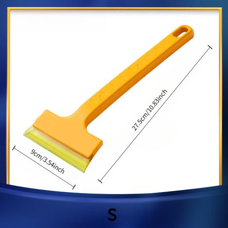 Pelle à neige robuste à long manche avec brosse à neige et grattoir à glace - Système de déneigement multifonctionnel (1/5)