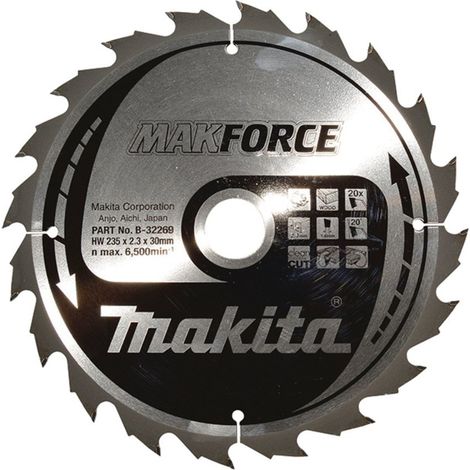 Makita Kreissägeblatt MAKFORCE 235/30 mm, 20 Zähne, 1,6 mm, Holz