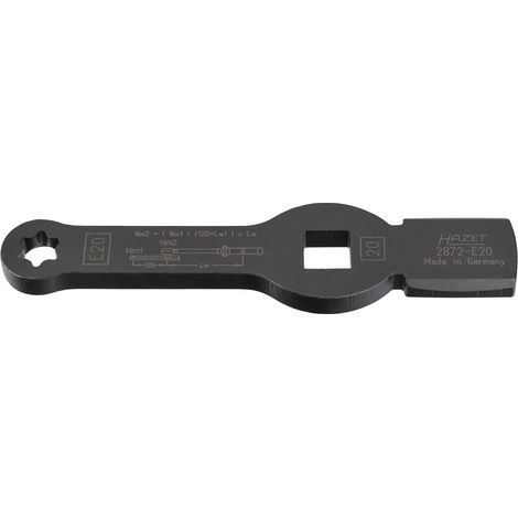 Clé polygonale à frapper ∙ avec 2 surfaces de frappe 2872-E20 ∙ Carré creux 3/4 pouce (20 mm) ∙ Profil TORX® extérieur ∙ Taille E20 (1/4)