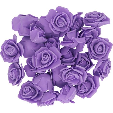 50 künstliche Blumen, realistisch aussehende, handgefertigte, wiederverwendbare Schaumstoffblumen für Feierlichkeiten, Hochzeitssträuße und Tischdekorationen (1/5)