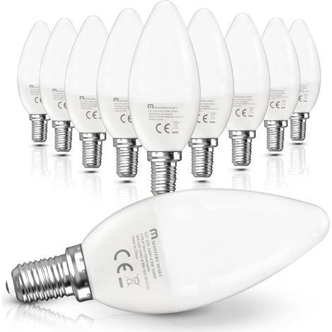 Lampadine LED a candela E14 luce diurna 4,9W 5000K 470LM 10 pezzi (1/5)