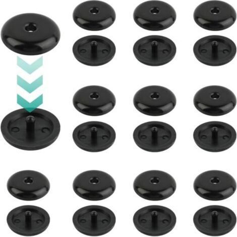 Boutons de Blocage,10 Paires Noir Bouton D'Arrêt de Ceinture de Sécurité,Universelle Boutons de Ceinture de Sécurité pour Tous Types de Voitures (1/5)