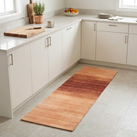 vidaXL Alfombra de cocina tono naranja 180 x 60 cm 100% Poliamida (1/4)