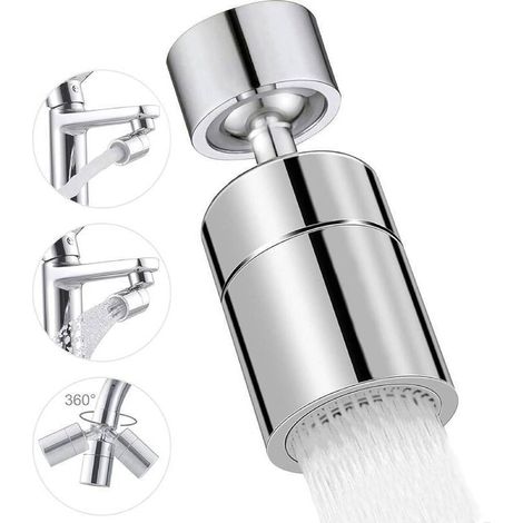 Aérateur de Robinet, 360° Pivotant Embout Robinet Cuisine, 2 Modes Mousseur Robinet Economie Eau, Pour Robinet Pour Éviers de Cuisine Salle de Bain lavabo