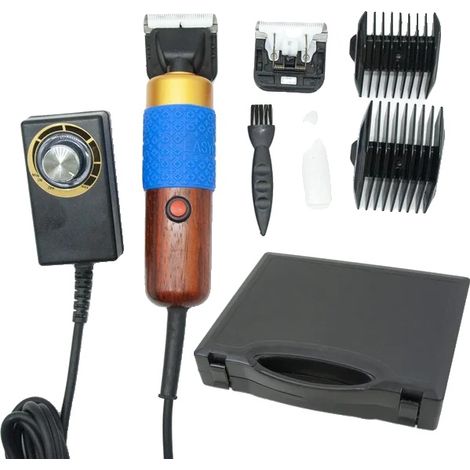 Tondeuse à moquette électrique, vitesse réglable, poignée en bois, Prise EU sans support (1/2)