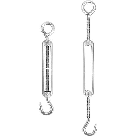 M5 Cable Tensioner 304 Stainless Steel Turnbuckle Hook and Eye (1/4)