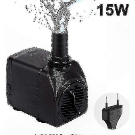Pompe de fontaine immergeable silencieuse avec cordon de 1,5 m, idéale pour bassins et jeux d'eau, débit réglable, robuste et économe en énergie. (1/3)