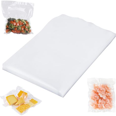 Sacs sous vide alimentaires professionnels 20 x 30 cm, 50 pièces, sans BPA, adaptés à la cuisson - Pour appareils de mise sous vide et scelleuses, idéal pour sac de congélation et sous vide.