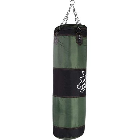 Sac de frappe de boxe, 0,6 m à 1,2 m, sac de frappe pour sports de force, boxe, arts martiaux, kickboxing, muay thaï, MMA, entraînement avec crochet en métal (1/5)