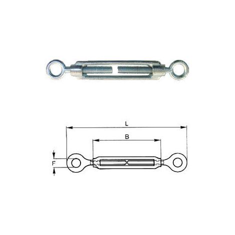 TENDITORI DUE OCCHI COMMERCIALI ZINCATI 20 MM