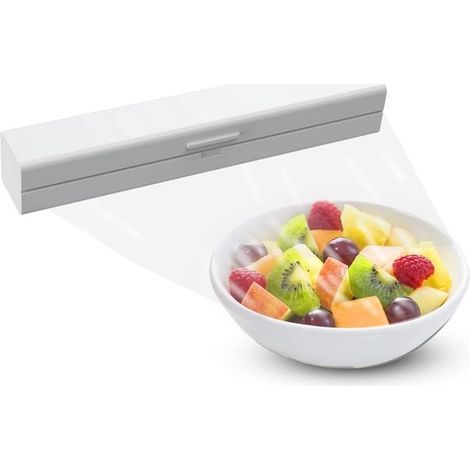 Porta-foglio con dispositivo di taglio, porta-rotolo con chiusura magnetica, 32 x 5 x 5 cm, porta-foglio da cucina, porta-rotolo da cucina sospeso, magnetico (1/5)