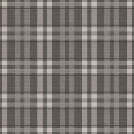 Galerie Vintage Roses Linear Grey Wallpaper Classic Tartan Pattern (1/4)