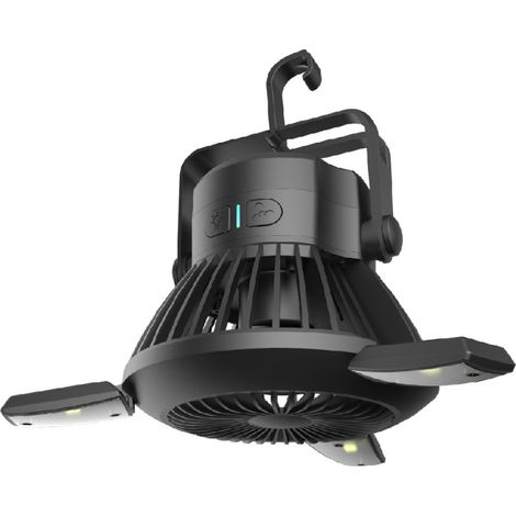 Lampe solaire portable avec ventilateur et anti-moustiques pour tente de camping, rechargeable par USB, avec éclairage LED extérieur et fonction anti-moustiques. (1/5)