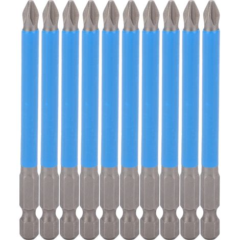 10 Embouts cruciformes PH2 90mm antidérapants magnétiques pour perceuse électrique, accessoires (1/5)