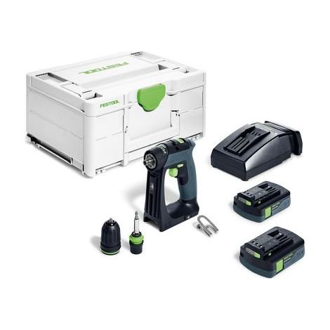 Festool Akku-Bohrschrauber CXS 18 C 3,0-Plus, incl. 2 x Akku, Schnellladegerät, Zubehör (1/5)
