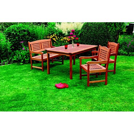 Lima Set 4tlg 2 Sessel 2er Bank Tisch 150x90cm