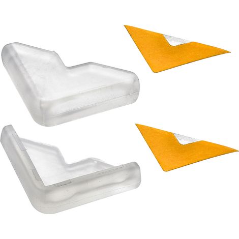 Hettich Selbstklebende Eckenpuffer, 30 x 30 x 8,5 mm, Kunststoff, transparent