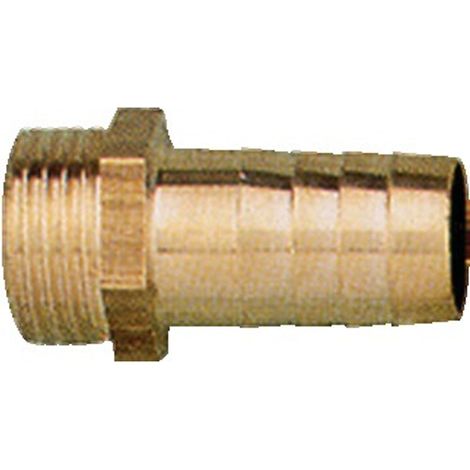 Raccord laiton embout Male cannelé - Male Fileté Ø19 - 20x27
