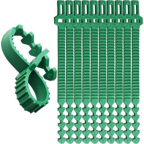 10 Pièces Attaches Végétales, 24cm Bretelles Ajustables pour Arbres Liens pour Plantes De Jardin Interlock (1/5)