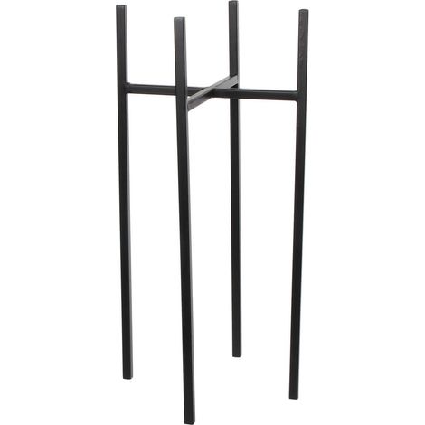 Porte-plante en Métal Noir Support pour Pot de Fleurs Design Moderne 24 x 24 x 55 cm - PANGIVO (1/5)