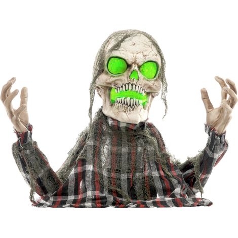 HOMCOM Groundbreaker Skeleton Halloween Animatronic Prop for Indoor Outdoor (1/5)