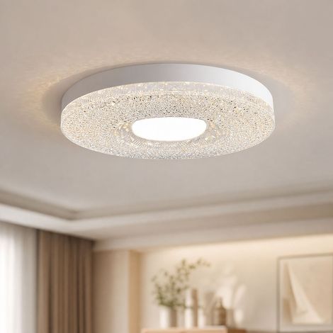E27 Kristall-LED-Lampe, Acryl-Diamantdesign, CRI≥80, flimmerfrei, 40 W, Ø185 mm, sanftes Licht für Schlaf- und Wohnzimmer (1/4)
