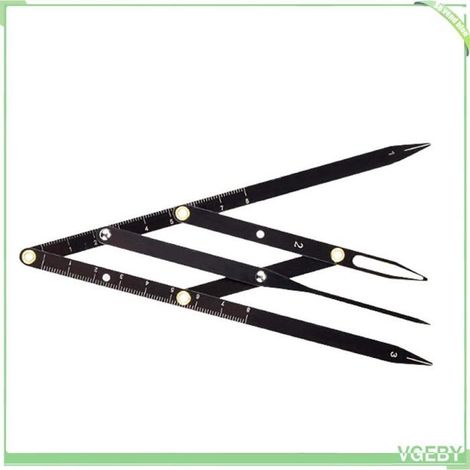 Pied à coulisse pour sourcils - FAFEICY - Golden Ratio - Doré - Acier inoxydable - Bras réglable (1/5)