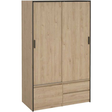 Dmora - Armadio multiuso grande Melina, Mobile multifunzionale, Mobiletto scarpiera, Guardaroba porta scarpe, 121x60 h200 cm, Rovere
