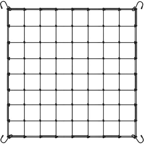 Scrog - Rete di coltivazione - Rete in nylon - Per giardino, frutteto, traliccio elastico con 4 ganci - Rete per ortaggi, frutta e fiori - 80 x 80 cm (1/5)