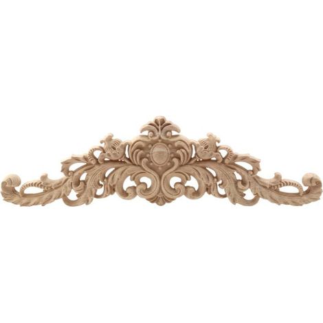 Appliques Sculptées En Bois Naturel Pour Décorations De Meubles Élégants (1/4)
