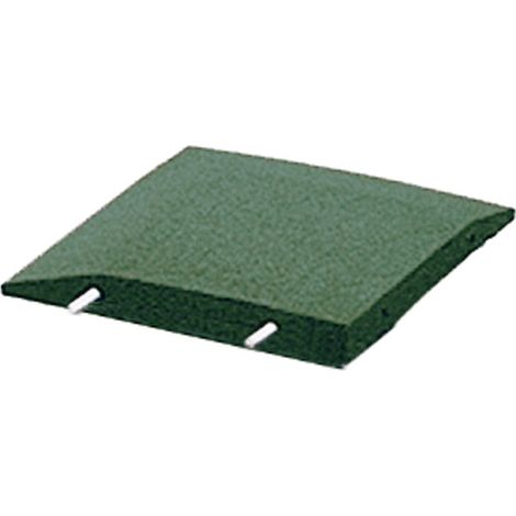 Pièce d'angle de bordure en caoutchouc aires de jeux / bande forme de L  - 40 x 40 cm - Vert