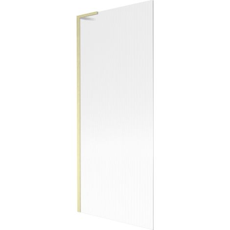 Mexen Next L paroi de baignoire 1 volet 80 x 150 cm, striée, or brossé - 895-080-000-03-09-55 (1/5)