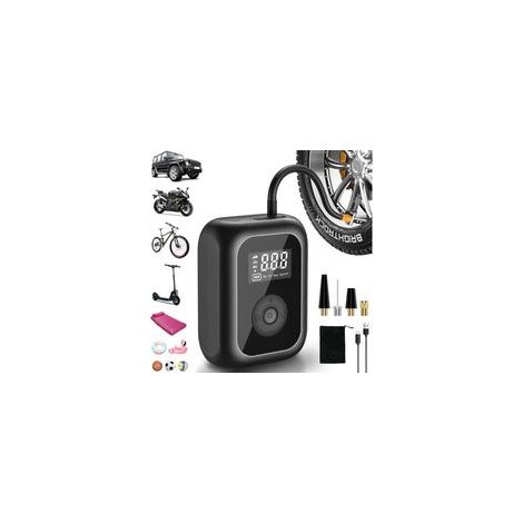 Compresseur d'air portable sans fil 150PSI – Écran LCD numérique – Gonfleur rechargeable pour voiture, vélo, moto, balle – 2000 mAh (1/5)